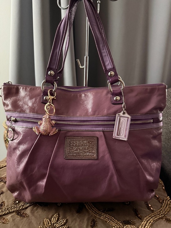 Coach POPPY Handbags - COACH POPPY Purple Women’s Tote Bag - Designer Style